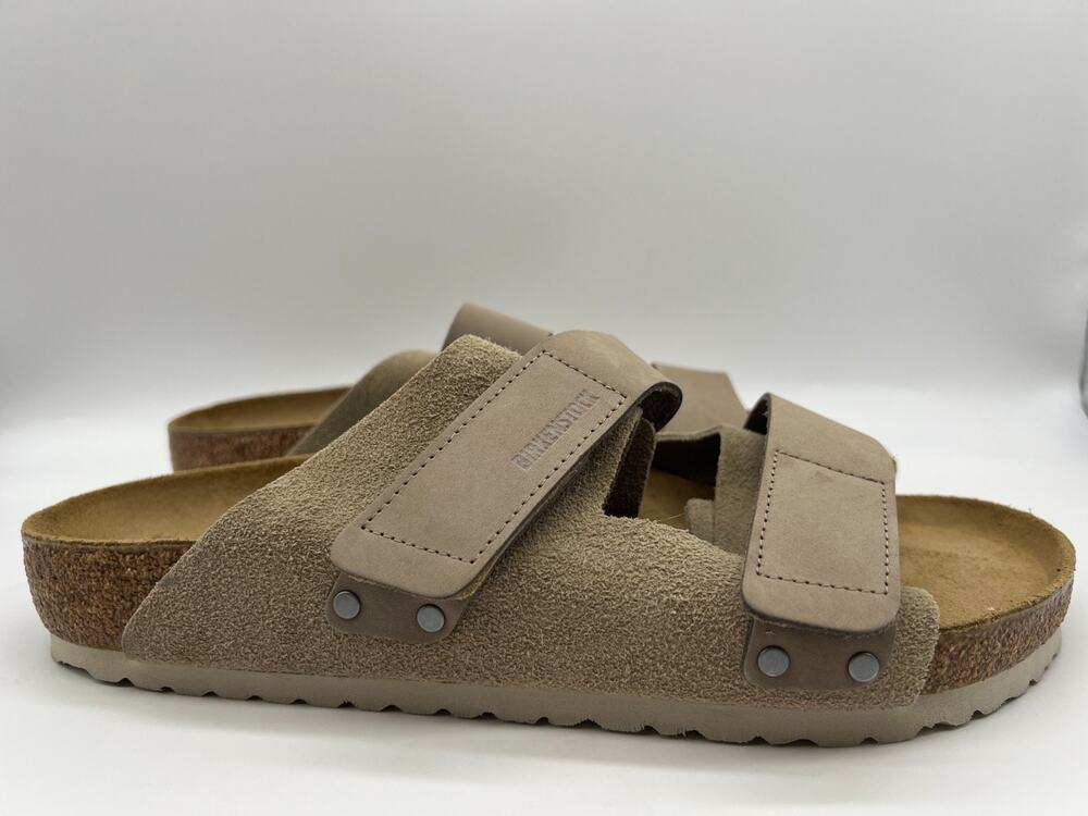 Birkenstock Uji Nubuck-Suede Leather Taupe Sandal Men’s Size 13 New